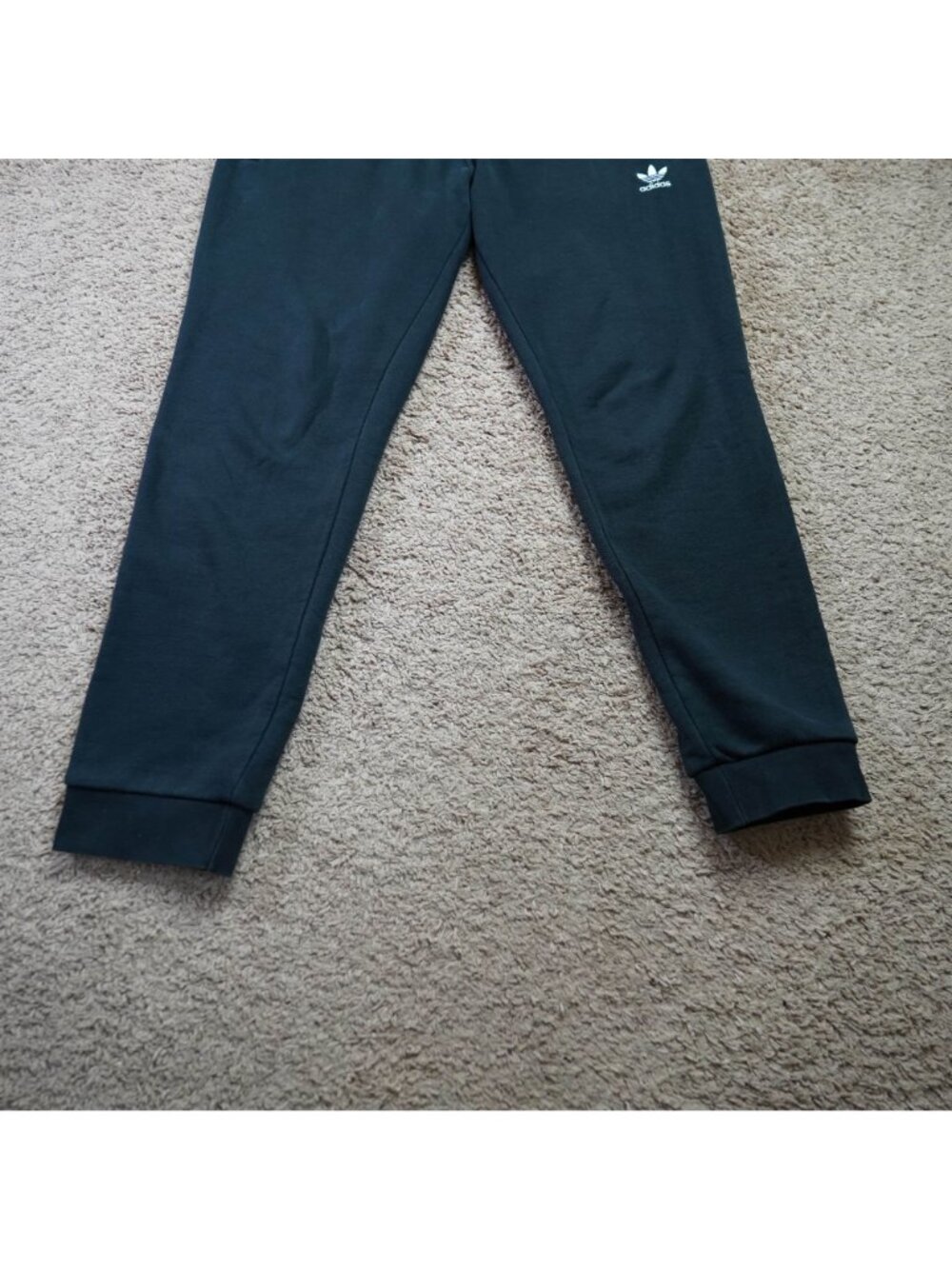 Adidas Jogger Sweatpants Mens L Black Zipped Pockets Loungewear Athletic - Picture 9 of 10